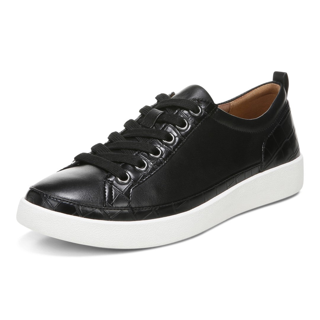 Vionic Winny Women's Casual Sneaker - Black Nappa - Left angle