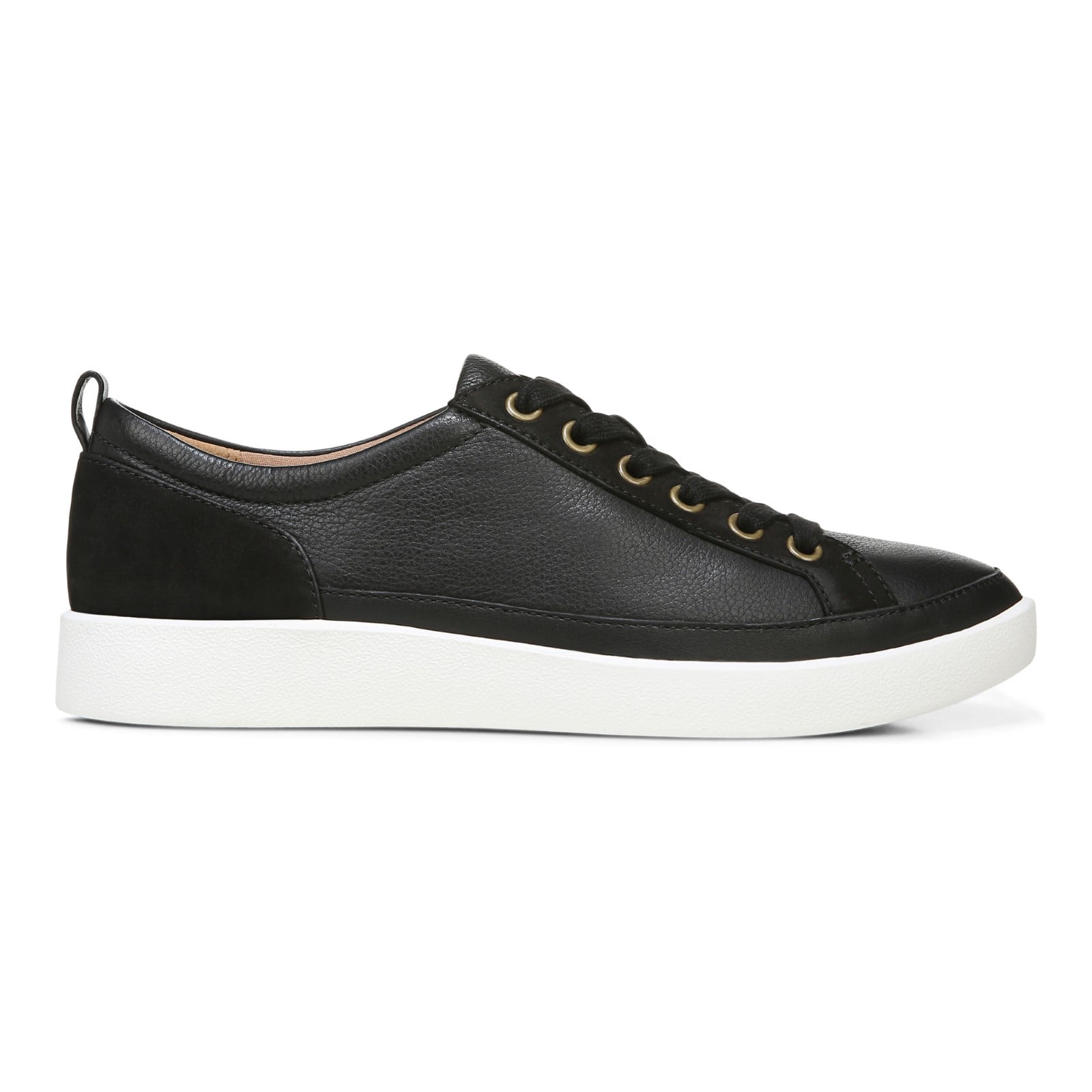 Vionic Winny Women's Casual Sneaker - Black Leather Nubuck - Right side