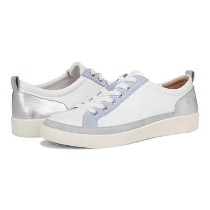 Vionic Winny Women's Casual Sneaker - White/silver - pair left angle