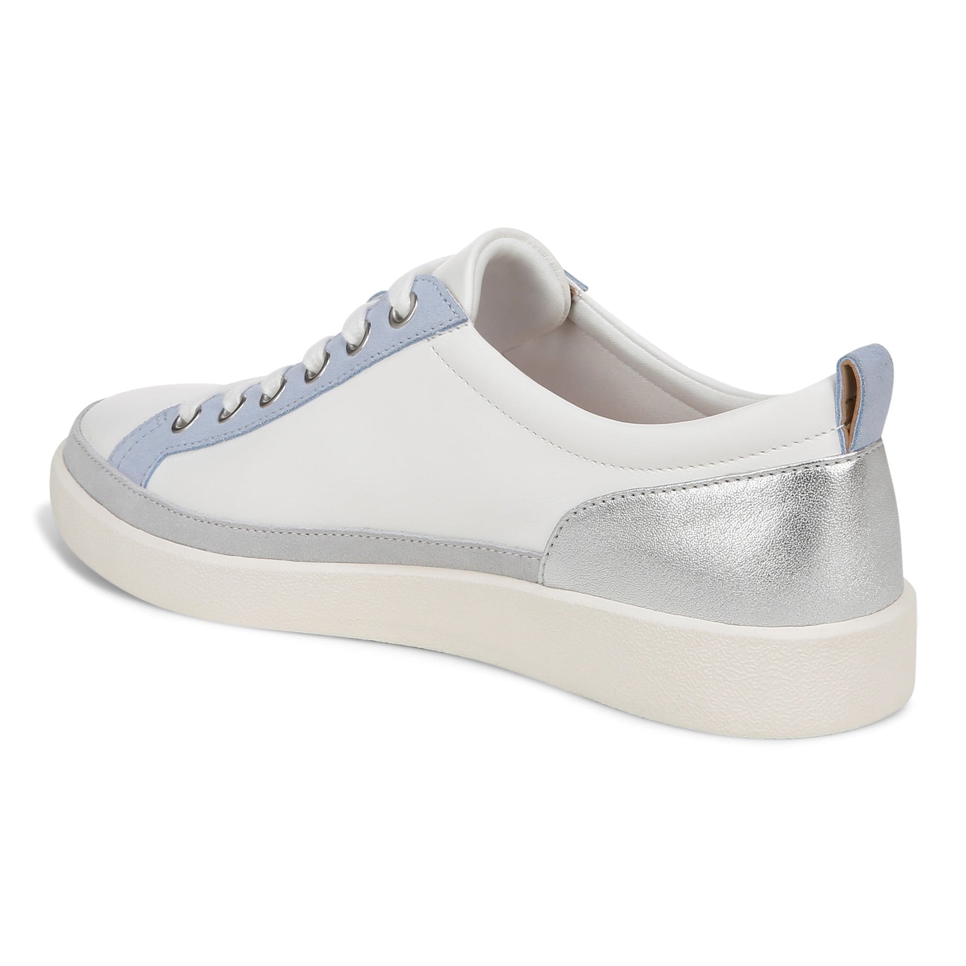 Vionic Winny Women's Casual Sneaker - White/silver - Back angle