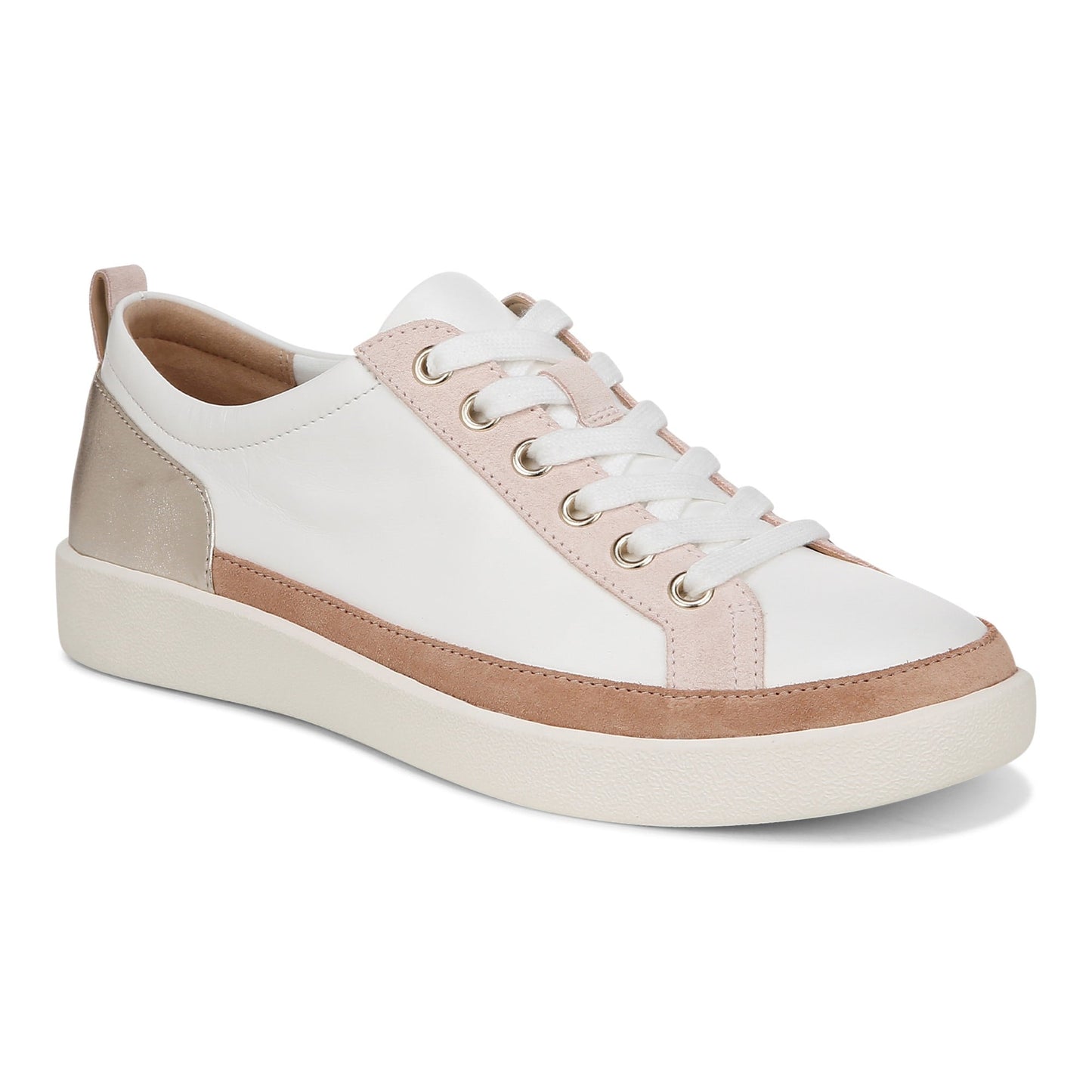Vionic Winny Women's Casual Sneaker - White/gold - Angle main