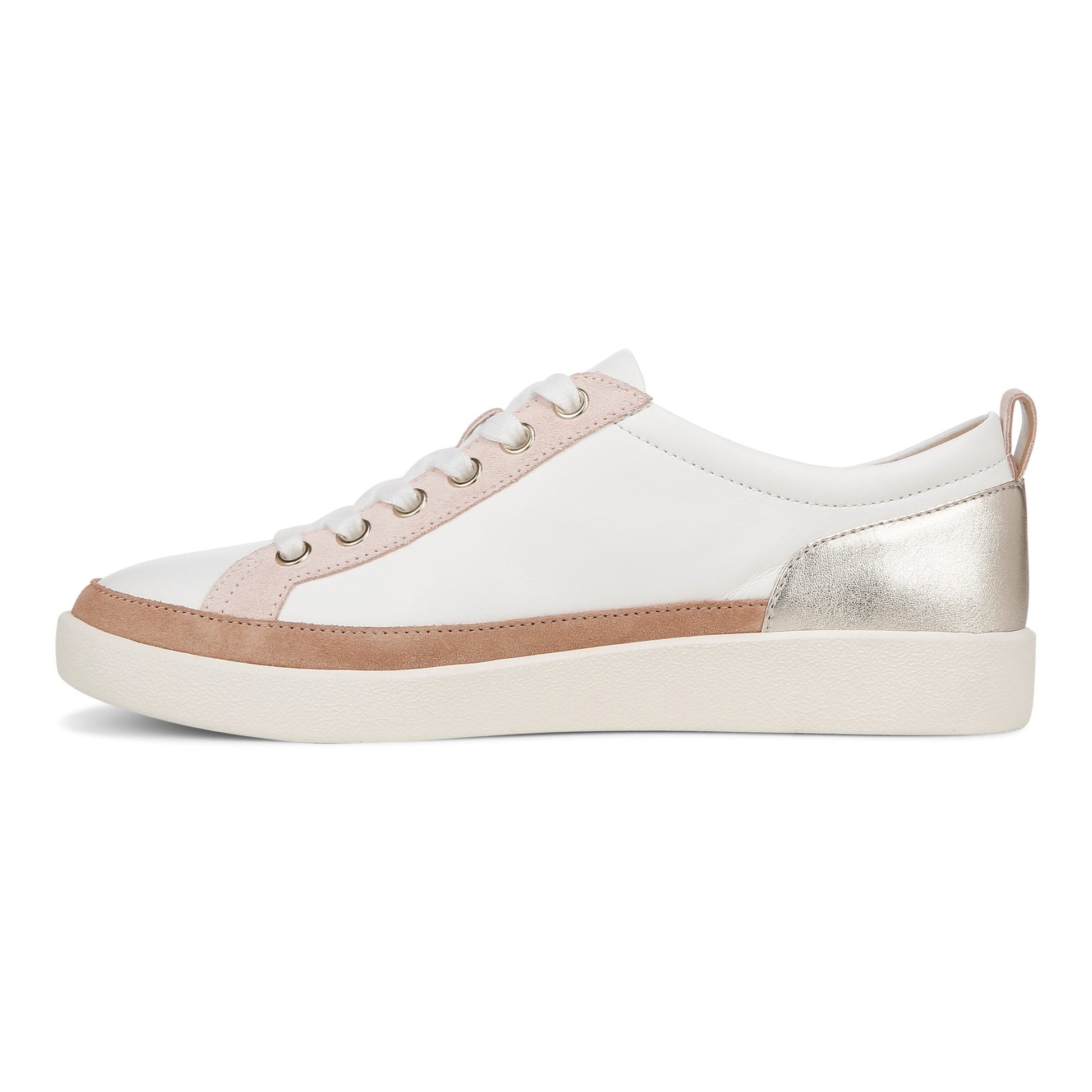 Vionic Winny Women's Casual Sneaker - White/gold - Left Side
