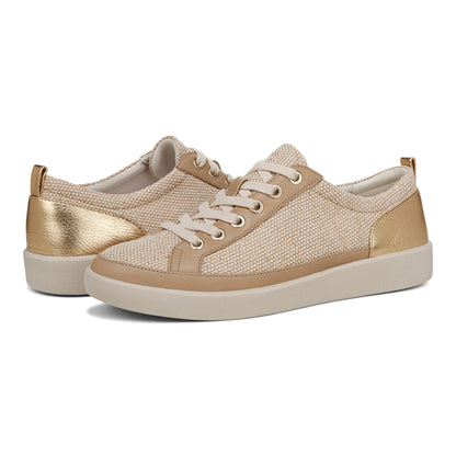 Vionic Winny Women's Casual Sneaker - Natural/gold - pair left angle