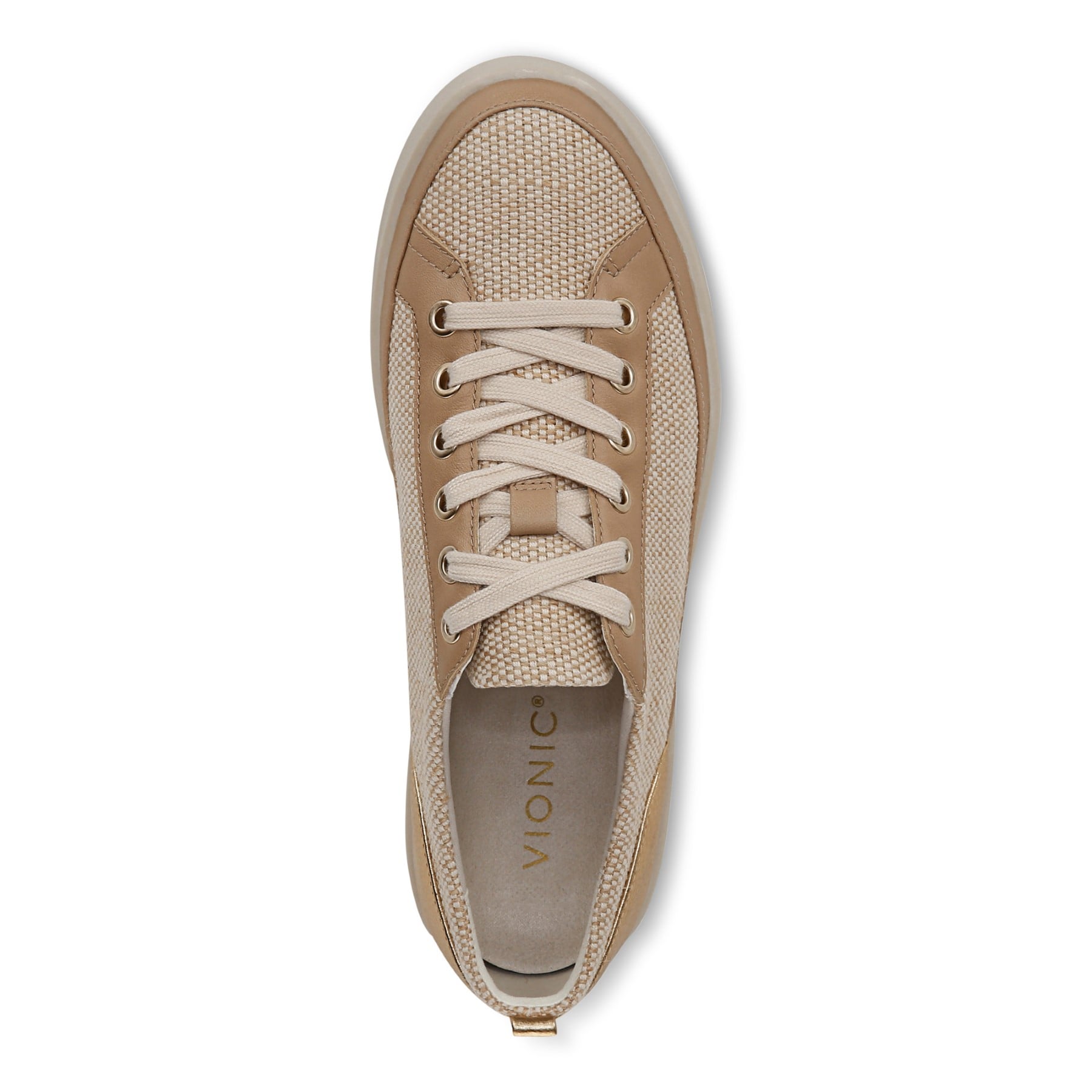 Vionic Winny Women's Casual Sneaker - Natural/gold - Top