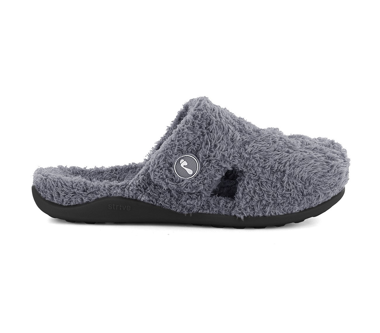 Strive Zara Women's Comfort Supportive Slipper - Charcoal - Side
