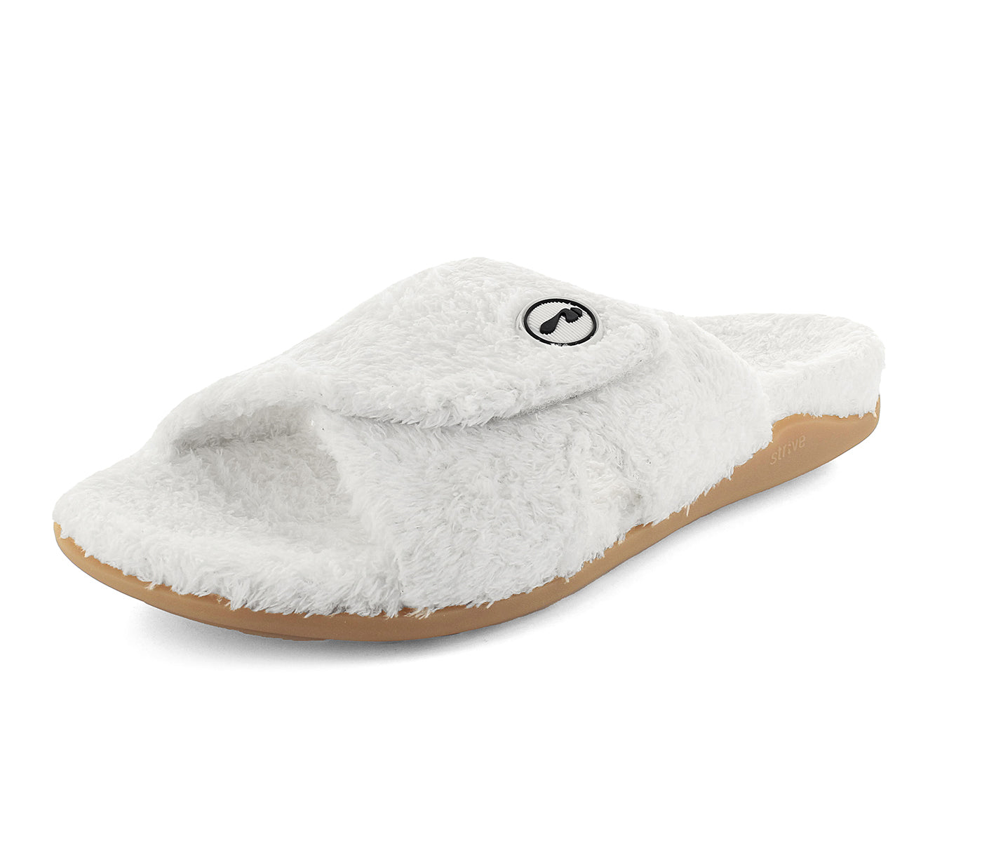 Strive Zoey Women's Relaxing Comfort Orthotic Slippers -  Zoey White Angled