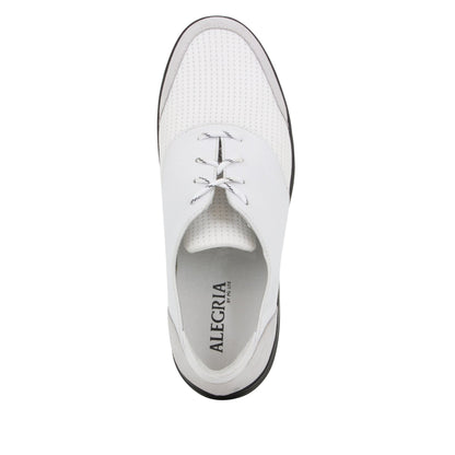 Alegria Flexer Comfort Arch Support Men's Shoe - Alegria Flexer White - 3