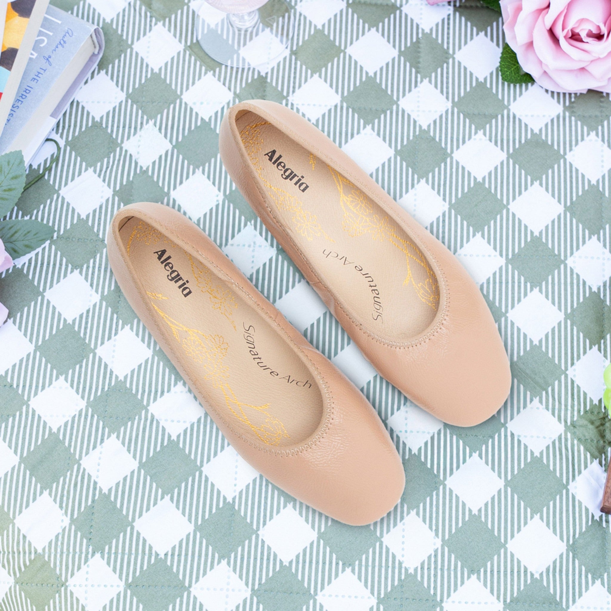 Alegria Arielle Comfort Arch Support Women's Ballet Flat - Nude - 2