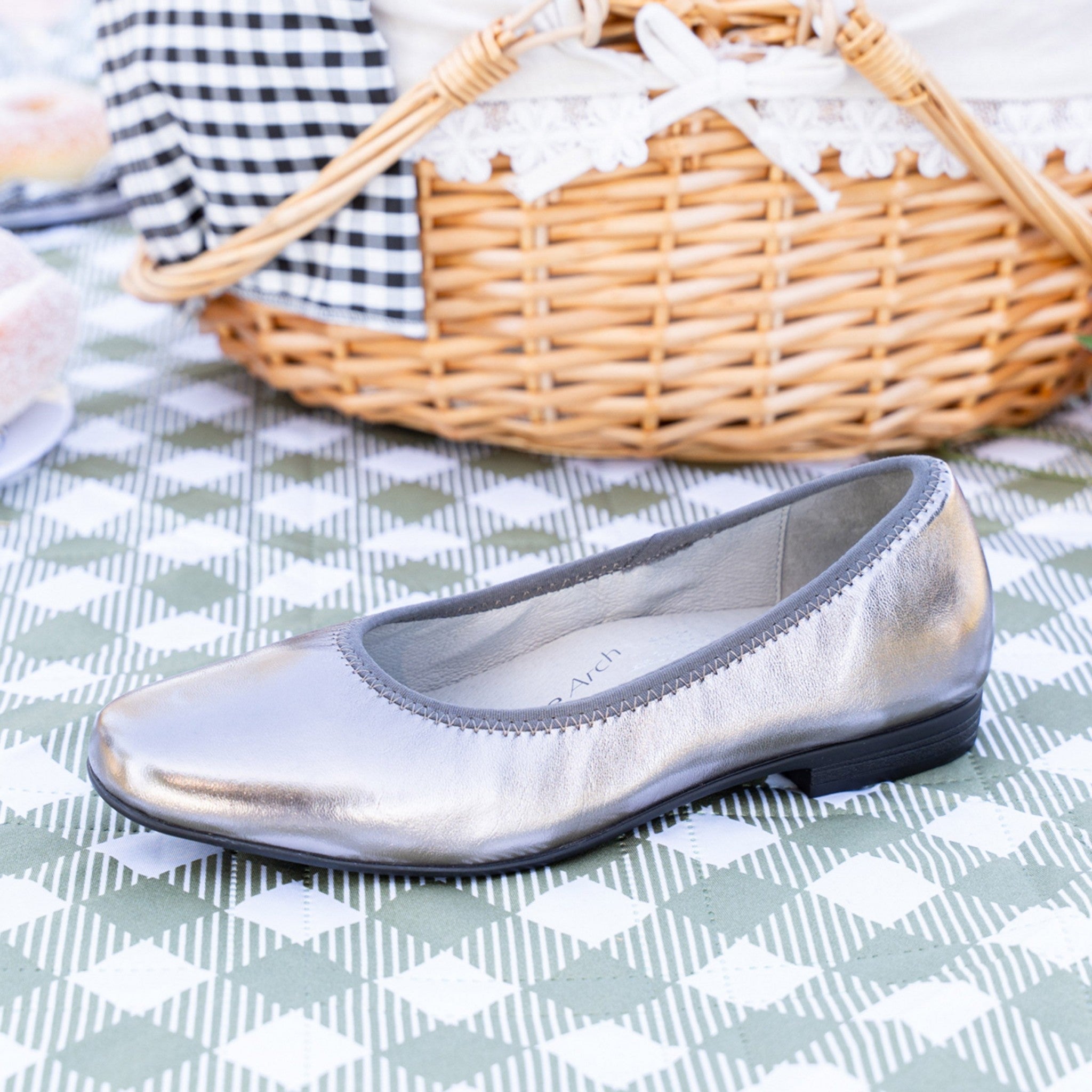 Alegria Arielle Comfort Arch Support Women's Ballet Flat - Pewter - 2
