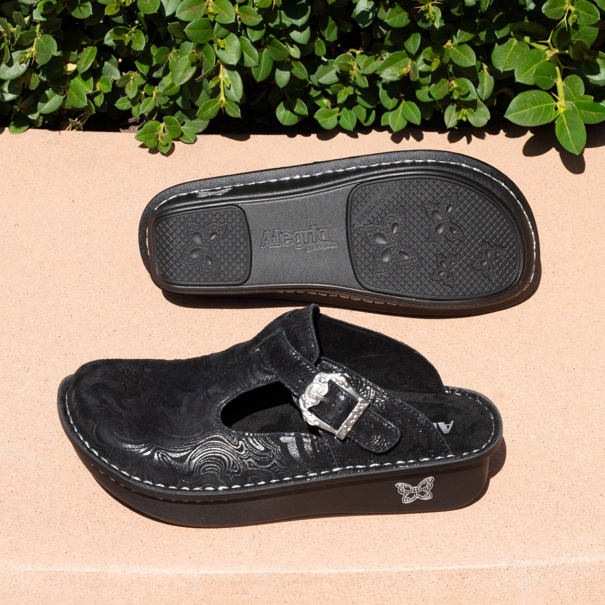 Alegria Classic Rocker Comfort Arch Support Women's Clog - Swirling Black - 2