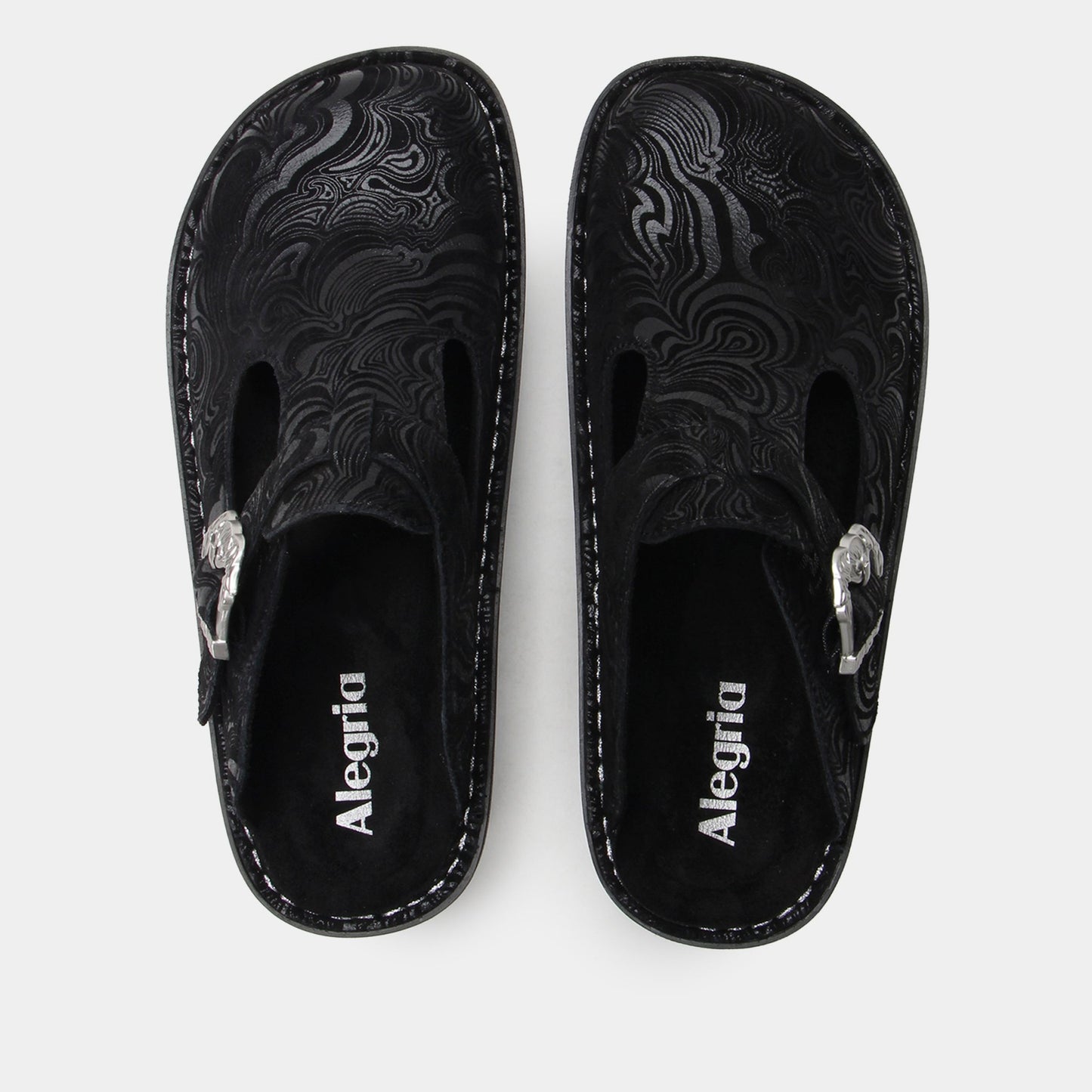 Alegria Classic Rocker Comfort Arch Support Women's Clog - Swirling Black - 5