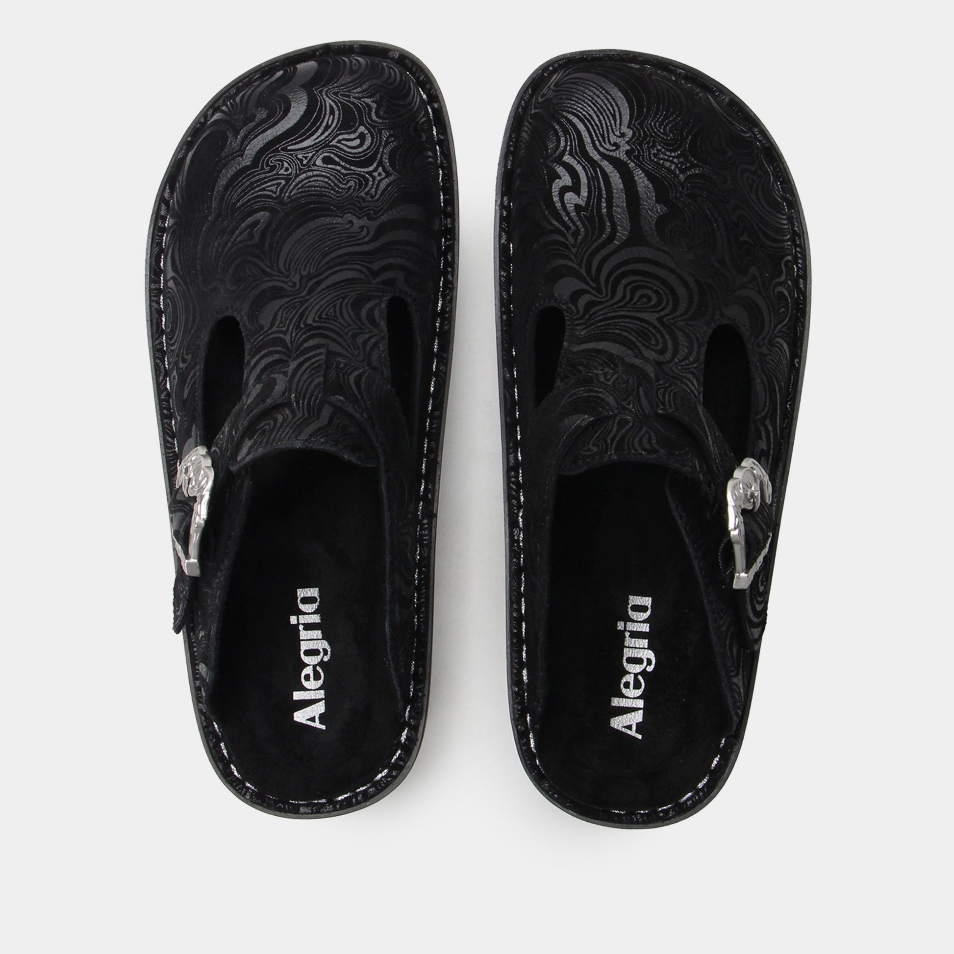 Alegria Classic Rocker Comfort Arch Support Women's Clog - Swirling Black - 5