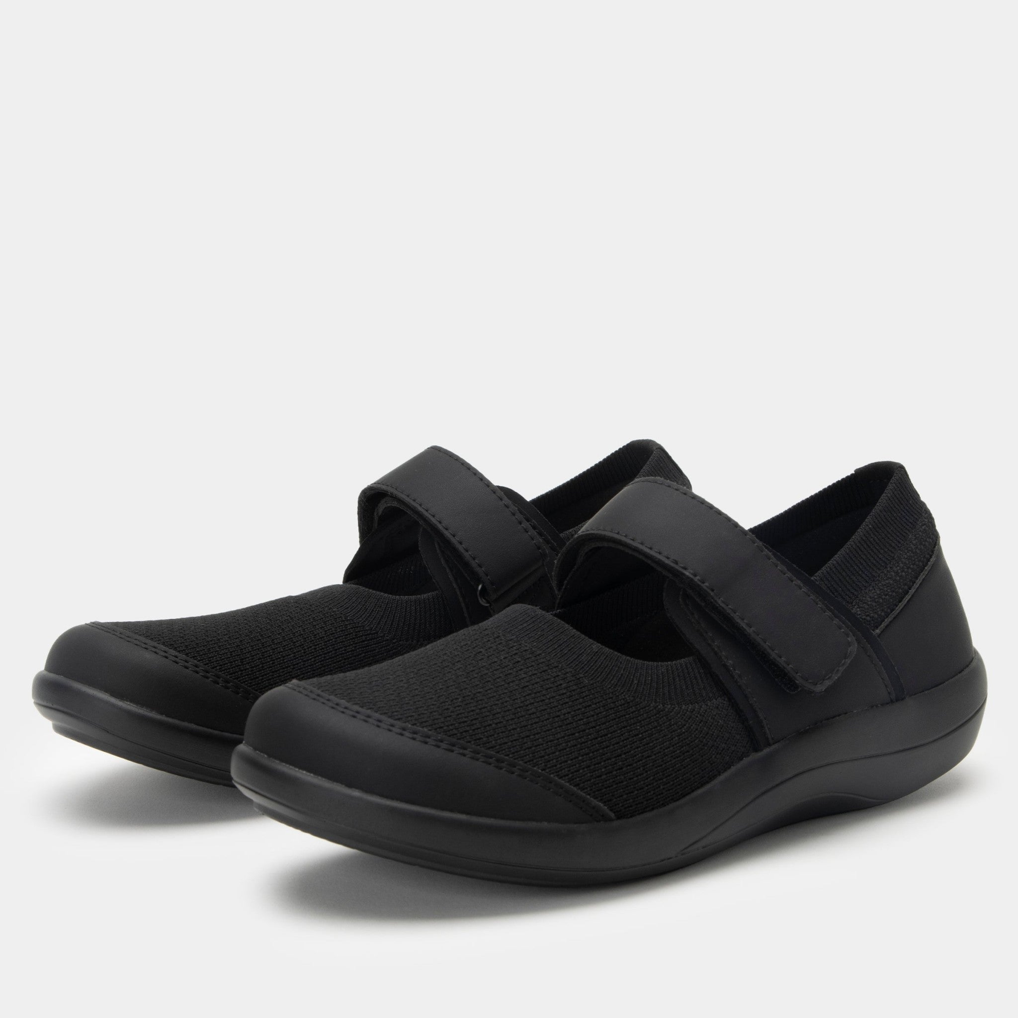 Alegria Dinamo Comfort Arch Support Women's Mary Jane Shoe - All Black - 1