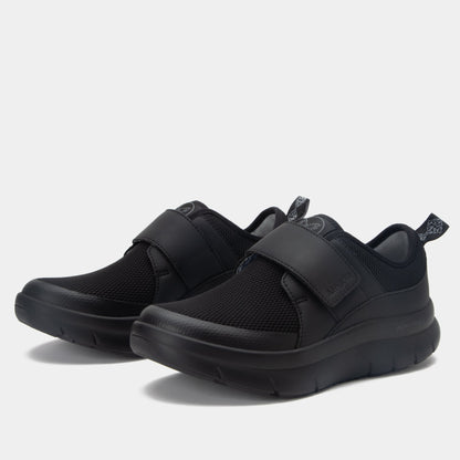 Alegria Double Trouble Comfort Arch Support Women's Walking Shoe - Black Mesh - 1