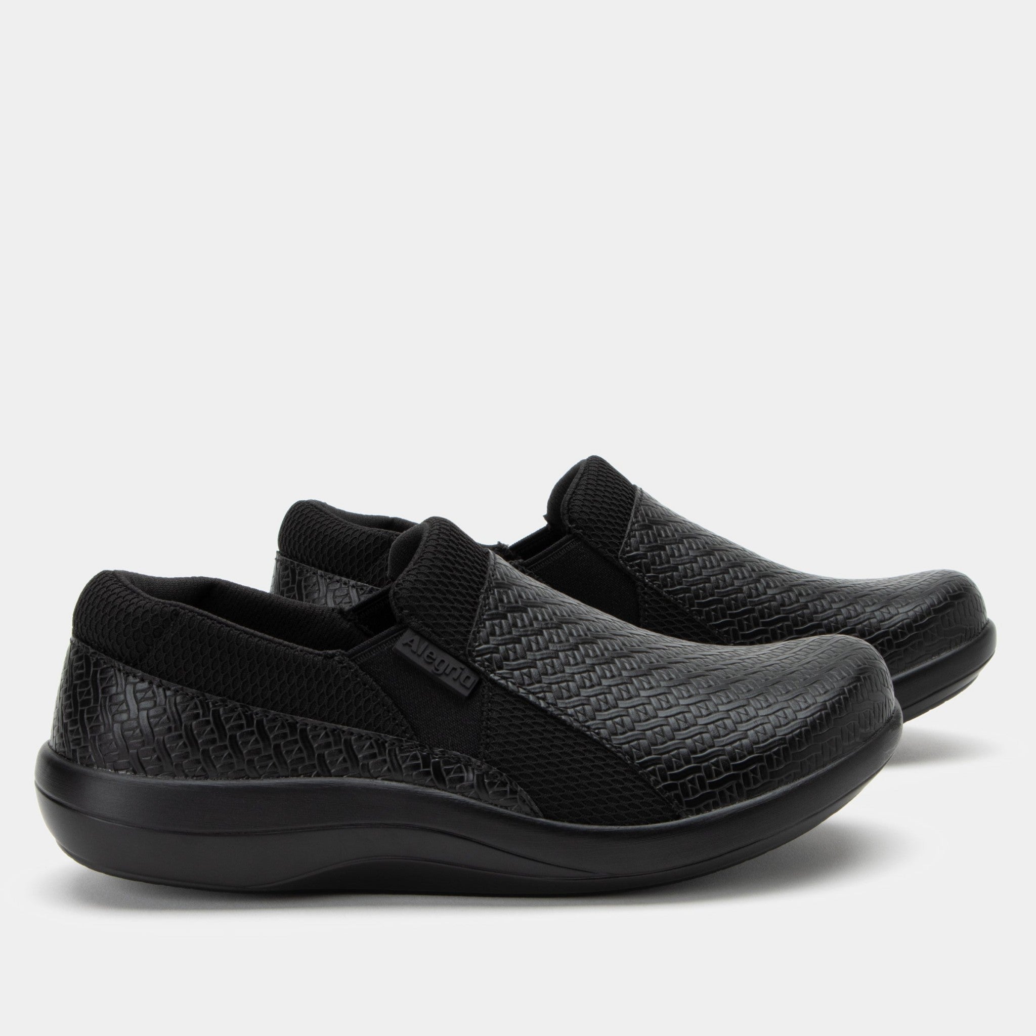 Alegria Duette Comfort Arch Support Women's Casual Shoe - Black Woven - 2