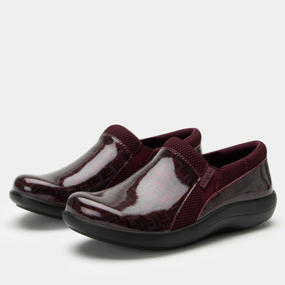 Alegria Duette Comfort Arch Support Women's Casual Shoe - Wine Block - 1