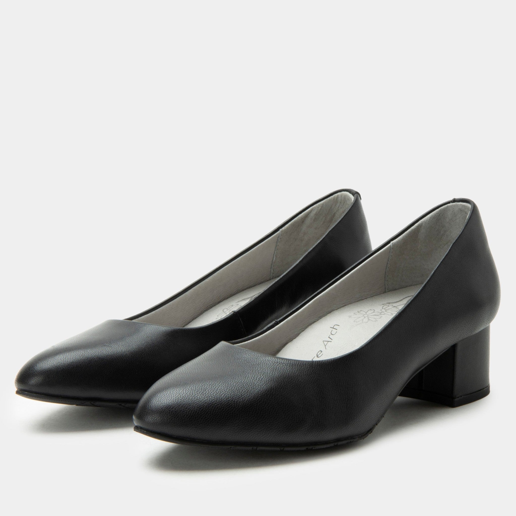 Alegria Lisah Comfort Arch Support Women's Dress Heel - All Black - 1