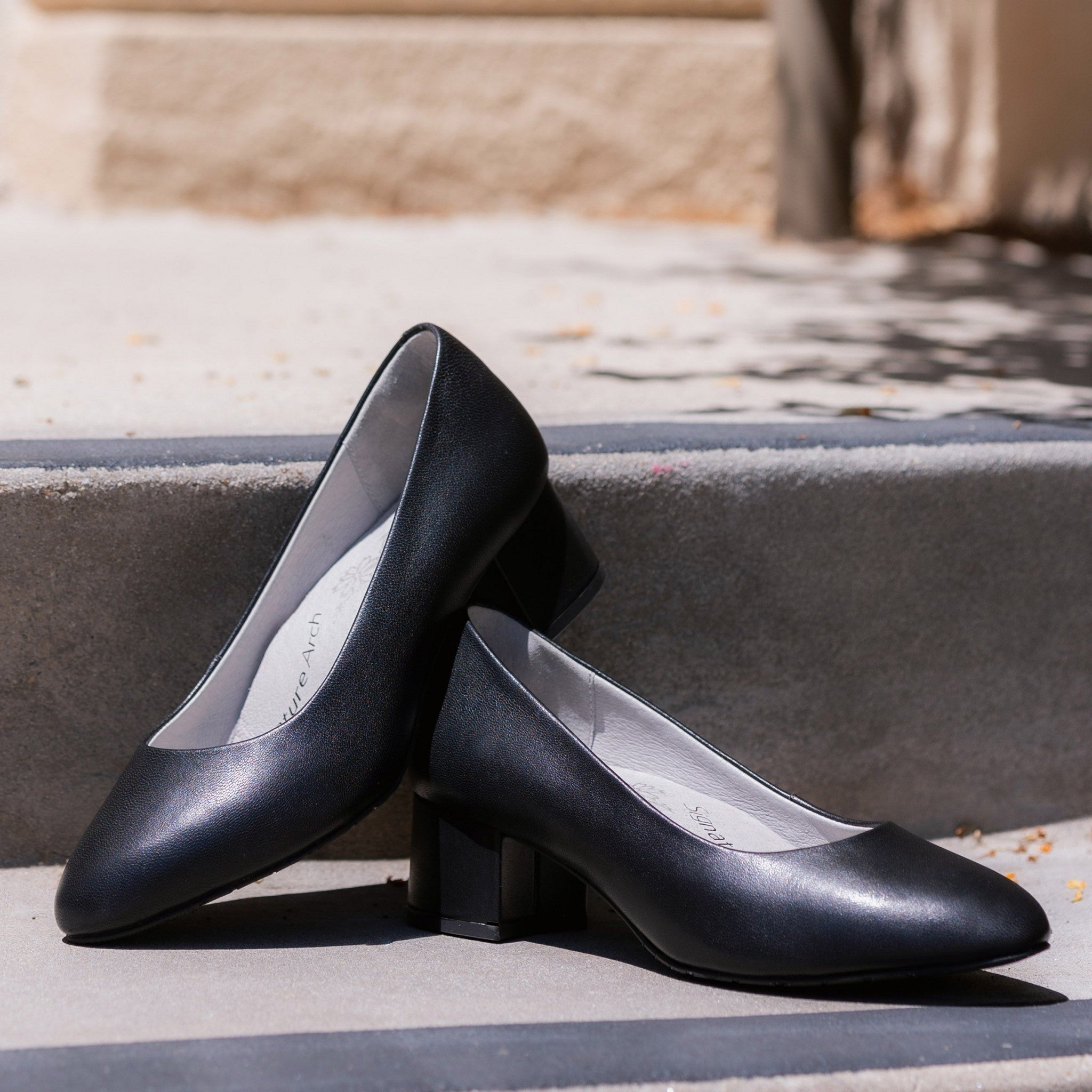 Alegria Lisah Comfort Arch Support Women's Dress Heel - All Black - 2