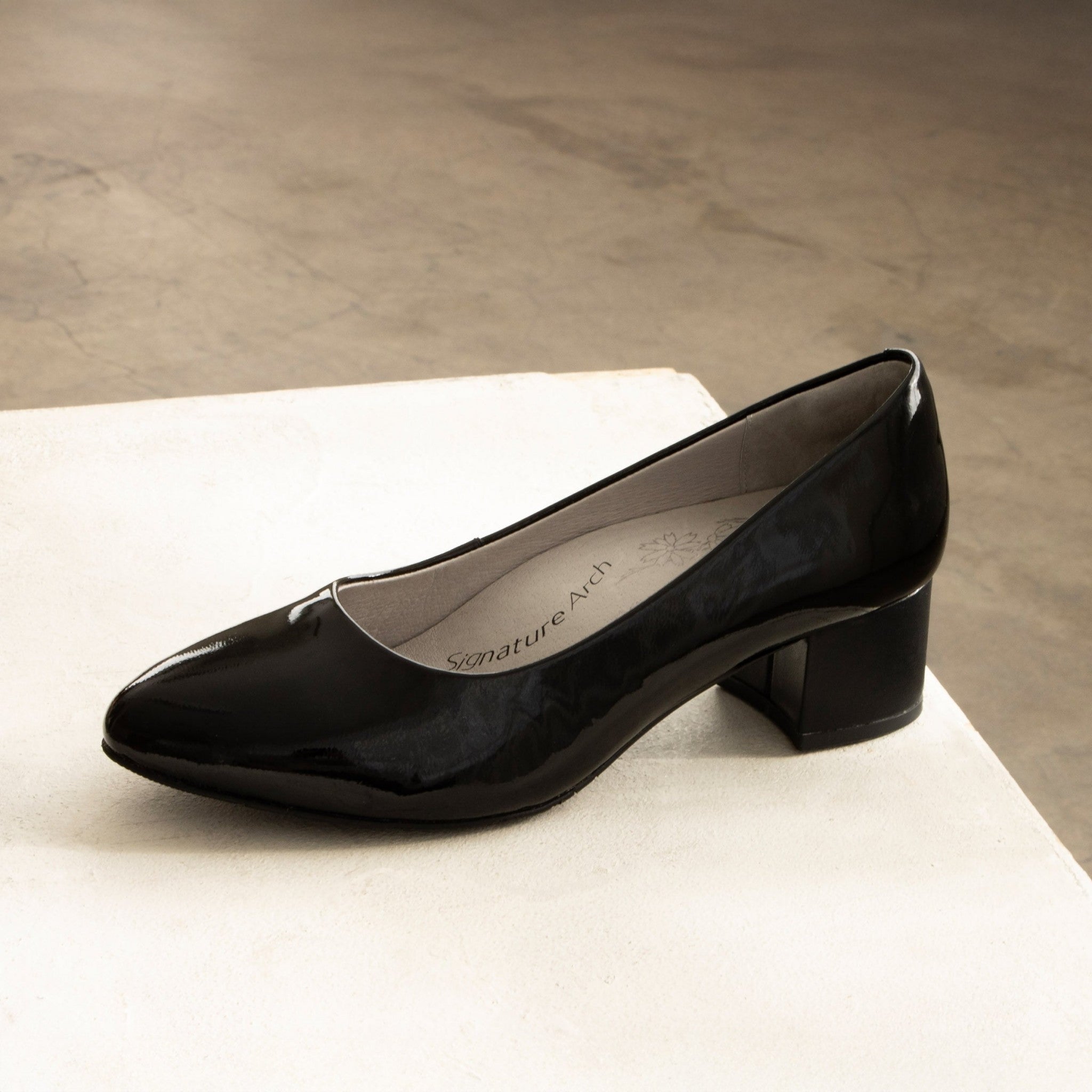 Alegria Lisah Comfort Arch Support Women's Dress Heel - Black Patent - 2