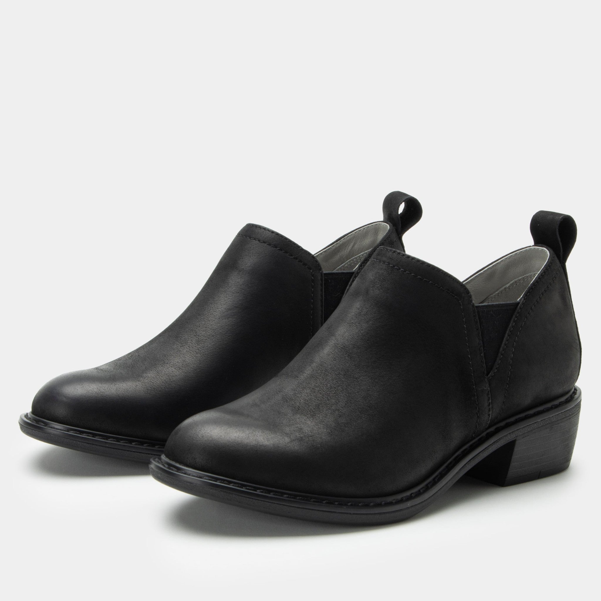 Alegria Merle Comfort Signature Arch Support Women's Bootie - Black Burnish - 1