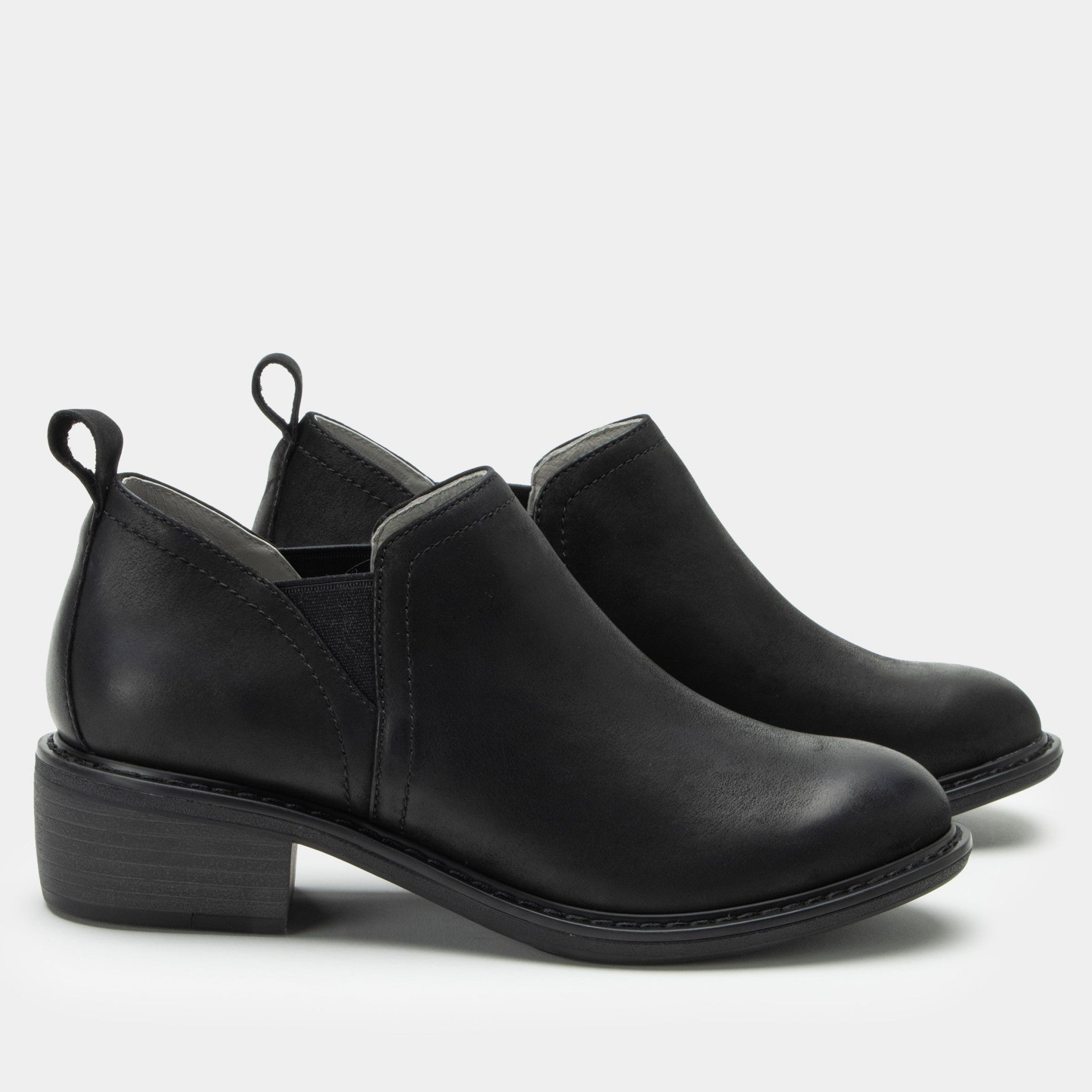 Alegria Merle Comfort Signature Arch Support Women's Bootie - Black Burnish - 3