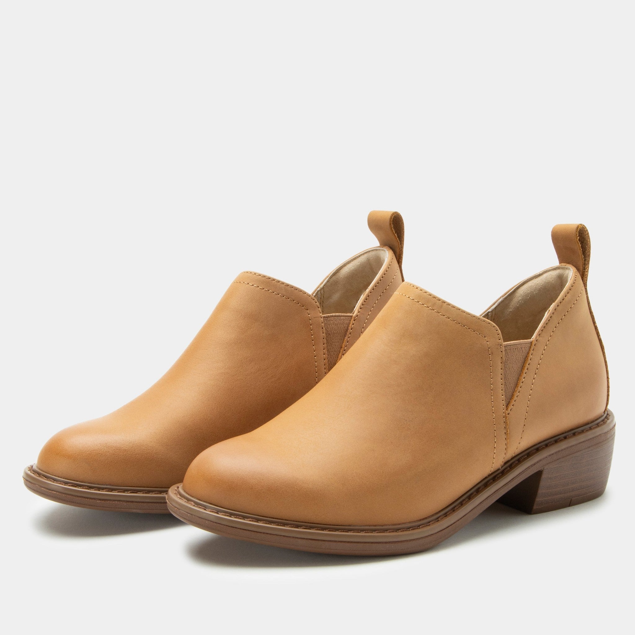 Alegria Merle Comfort Signature Arch Support Women's Bootie - Cognac Burnish - 1
