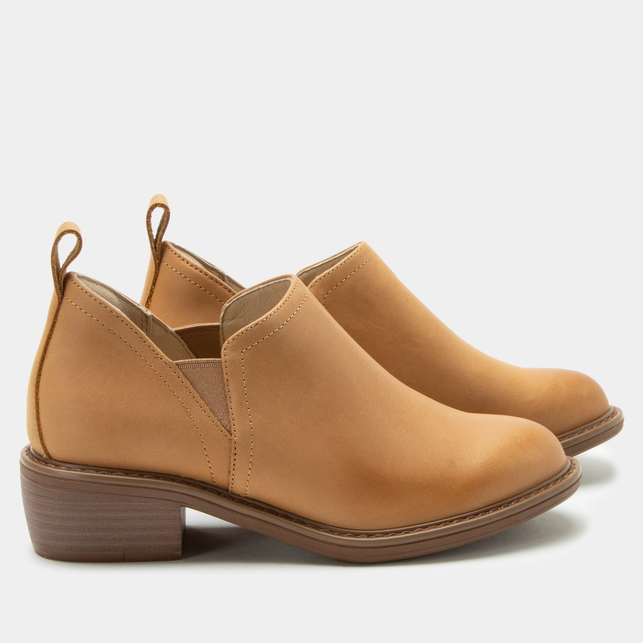 Alegria Merle Comfort Signature Arch Support Women's Bootie - Cognac Burnish - 3