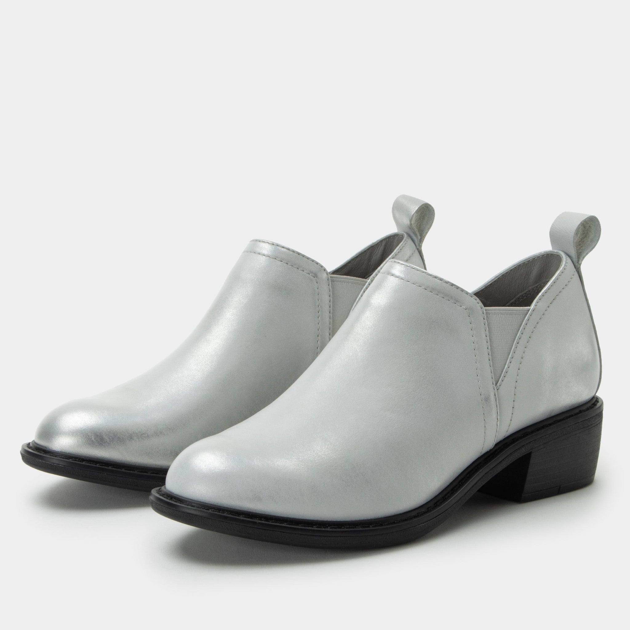Alegria Merle Comfort Signature Arch Support Women's Bootie - Silver White - 1