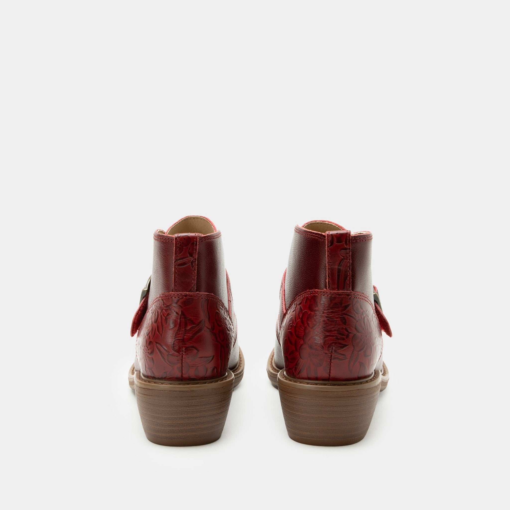 Alegria Mikki Trimform Heel Comfort Arch Support Women's Ankle Boot - Loretta Red - 4