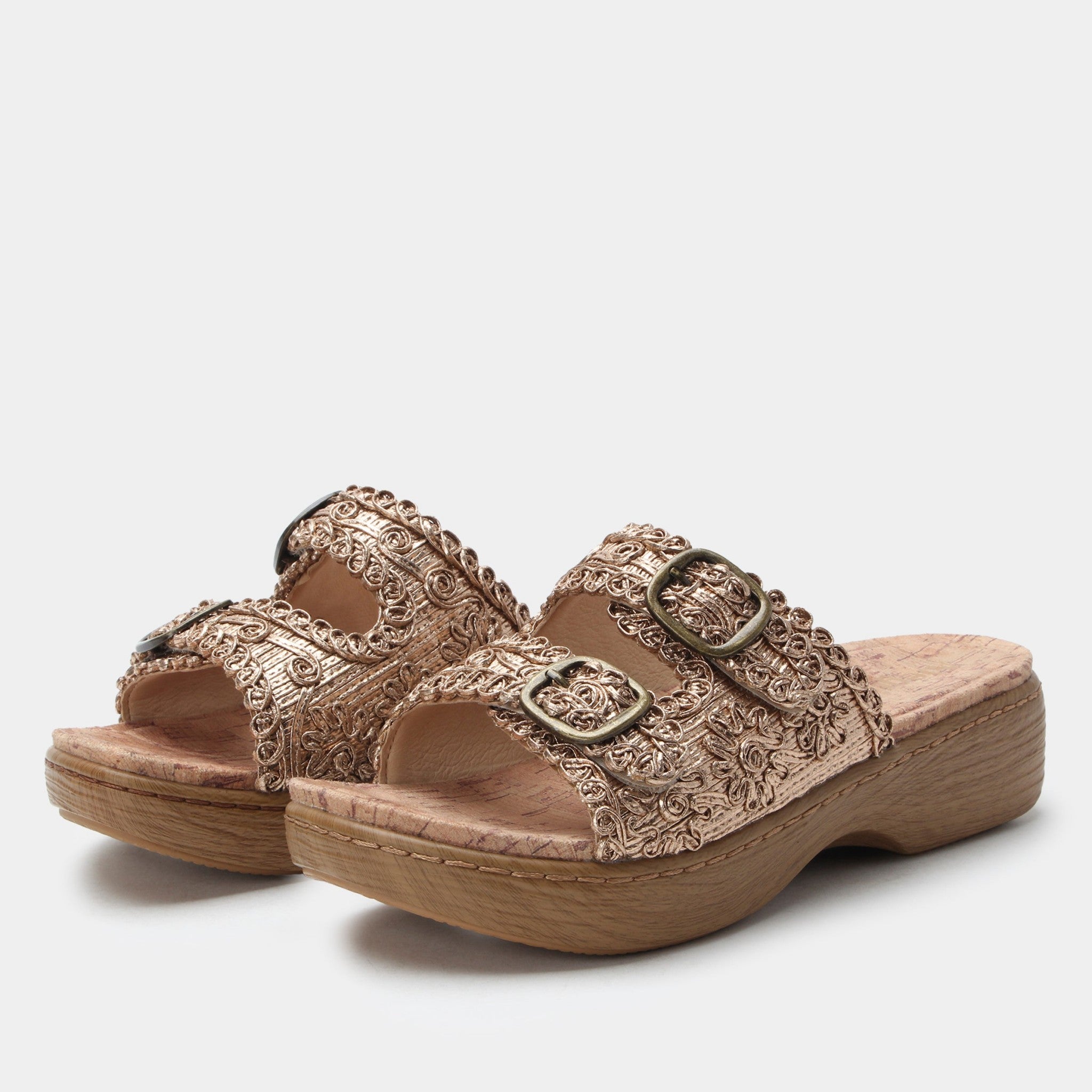 Alegria Oona Comfort Arch Support Women's Sandal - Fancy Gold - 1