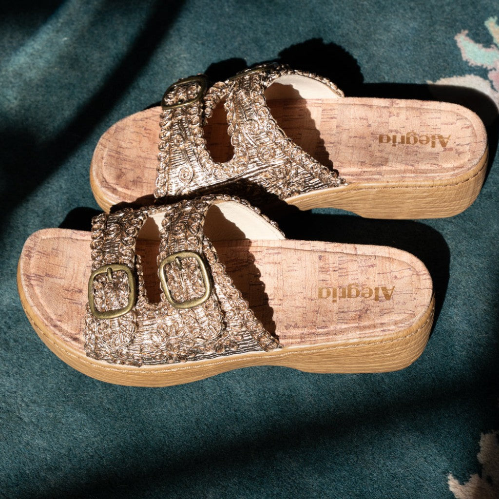 Alegria Oona Comfort Arch Support Women's Sandal - Fancy Gold - 2