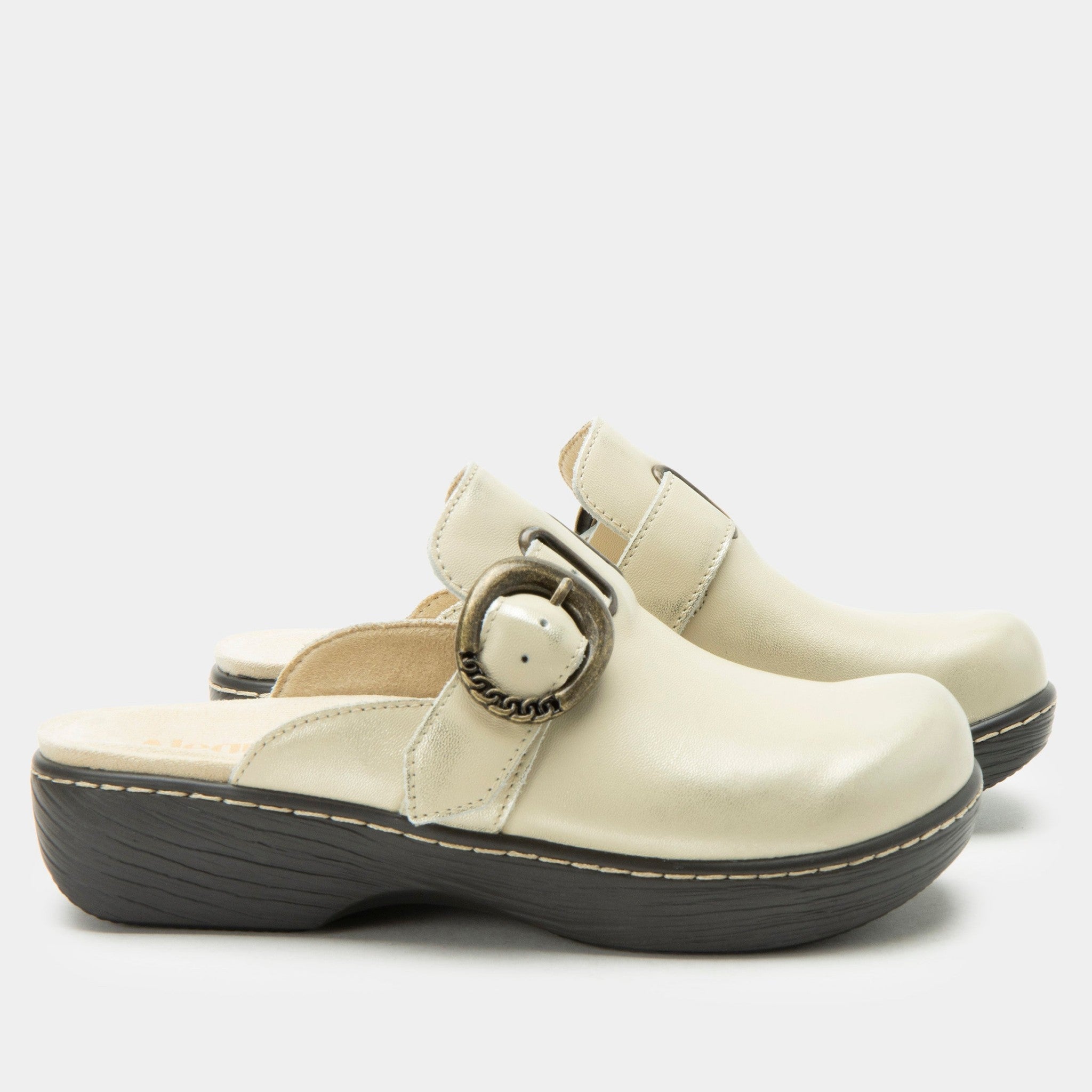 Alegria Osmosis Wood Look Rocker Comfort Arch Support Women's Clog - Gold Cream - 3
