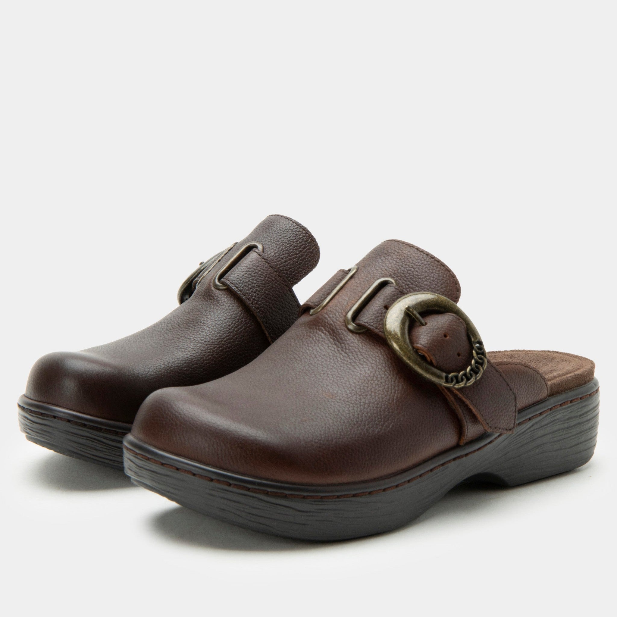 Alegria Osmosis Wood Look Rocker Comfort Arch Support Women's Clog - Java - 1