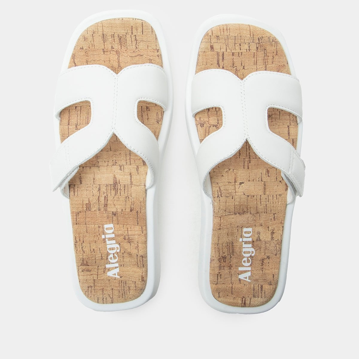 Alegria Portia Comfort Arch Support Women's Slide Sandal - All White - 4