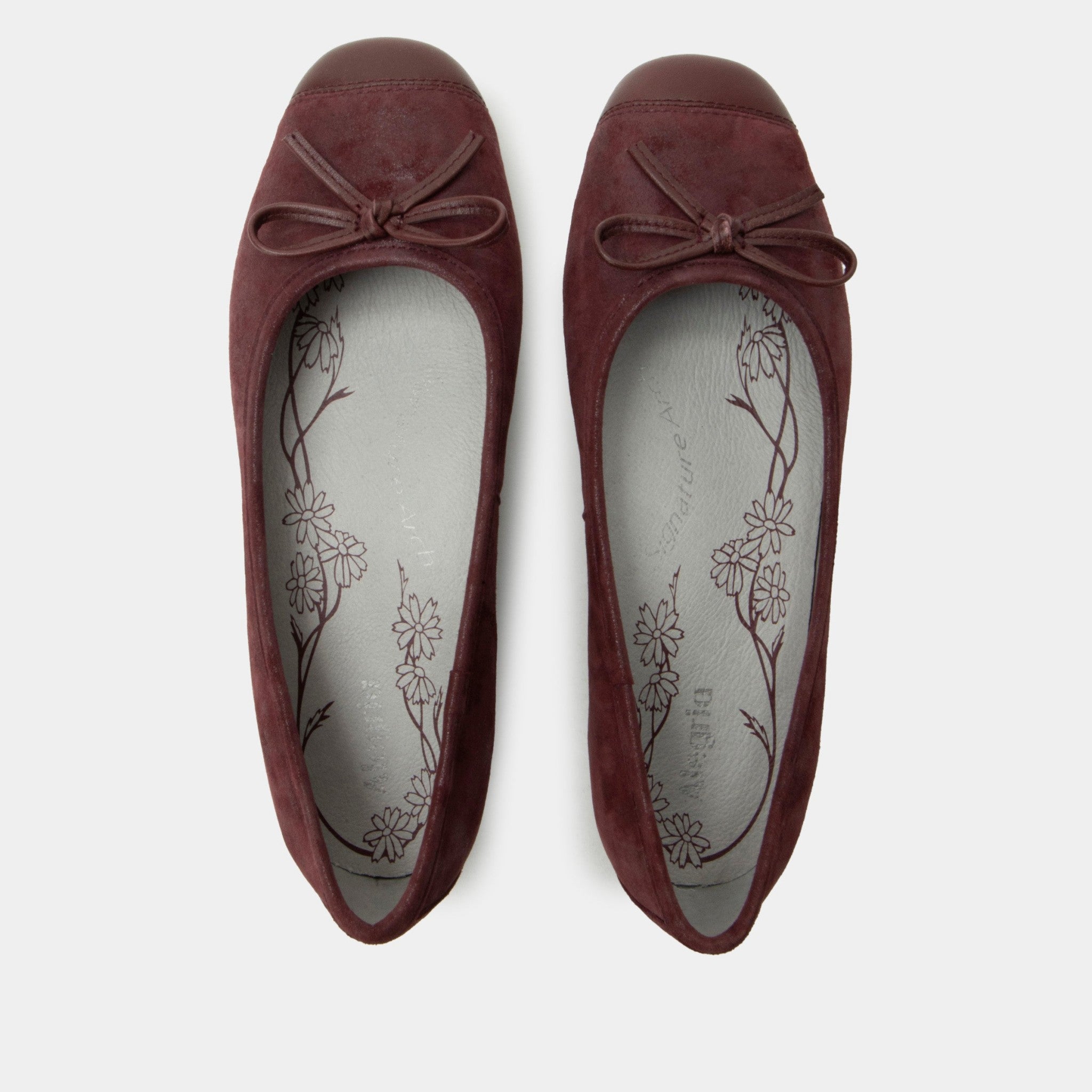 Alegria Talya Comfort Arch Support Women's Ballet Flat - Maroon Mist - 5