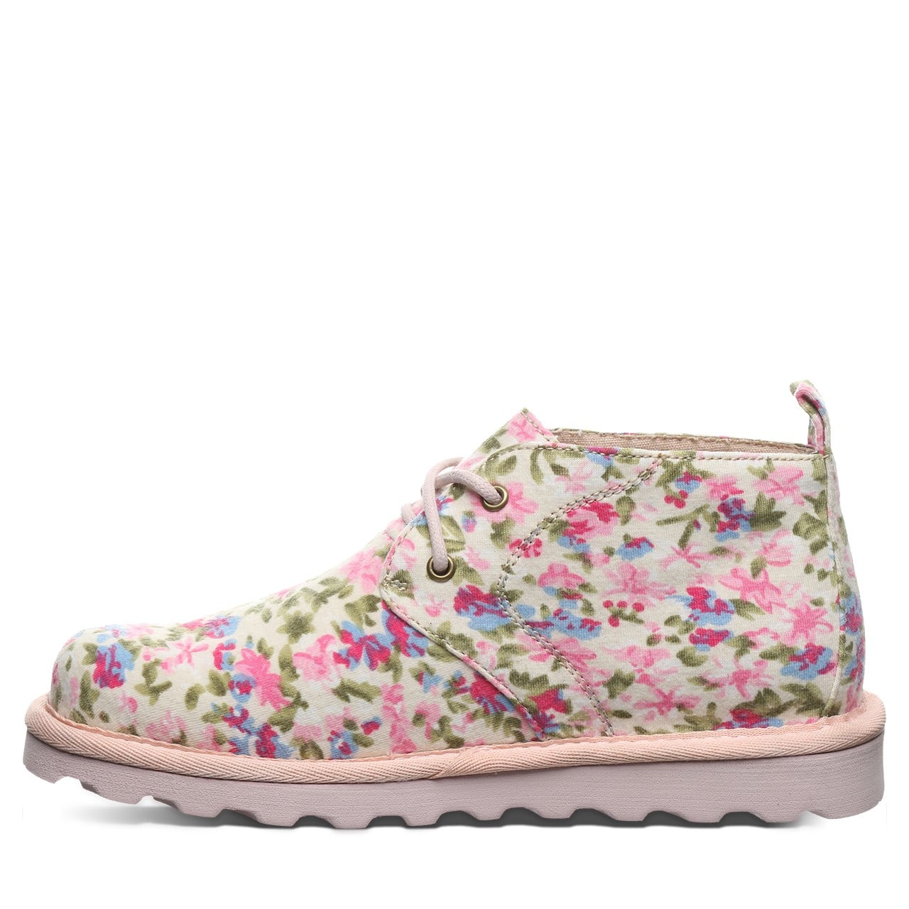 Bearpaw Skye Women's Leather Chukka Boots - 2578W Bearpaw- 126 - Ivory - Side View