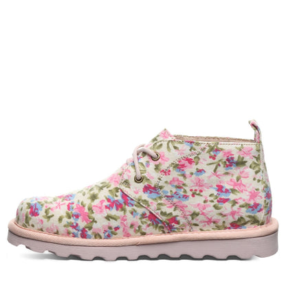 Bearpaw Skye Women's Leather Chukka Boots - 2578W Bearpaw- 126 - Ivory - Side View