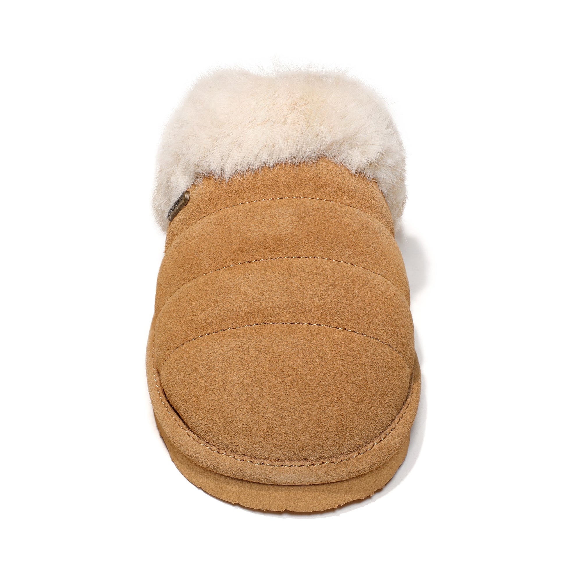 Bearpaw Women's Loki Style Quilted Slippers - 3053W Jordyn - Cozy Indoor/Outdoor House Shoe - Iced Coffee - 5 Front