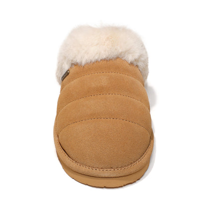 Bearpaw Women's Loki Style Quilted Slippers - 3053W Jordyn - Cozy Indoor/Outdoor House Shoe - Iced Coffee - 5 Front