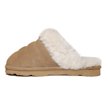Bearpaw Women's Loki Style Quilted Slippers - 3053W Jordyn - Cozy Indoor/Outdoor House Shoe - Iced Coffee - 8 Side2