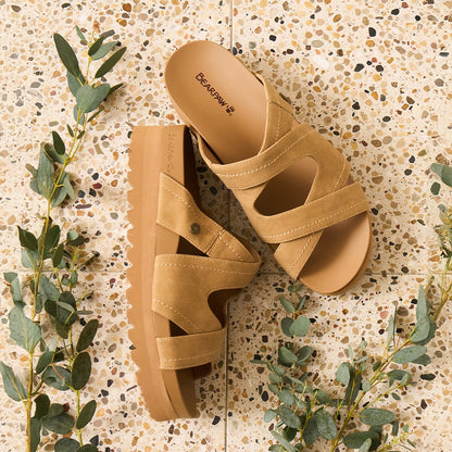 Bearpaw CRUX Women's Sandals - 3258W - Iced Coffee - lifestyle view