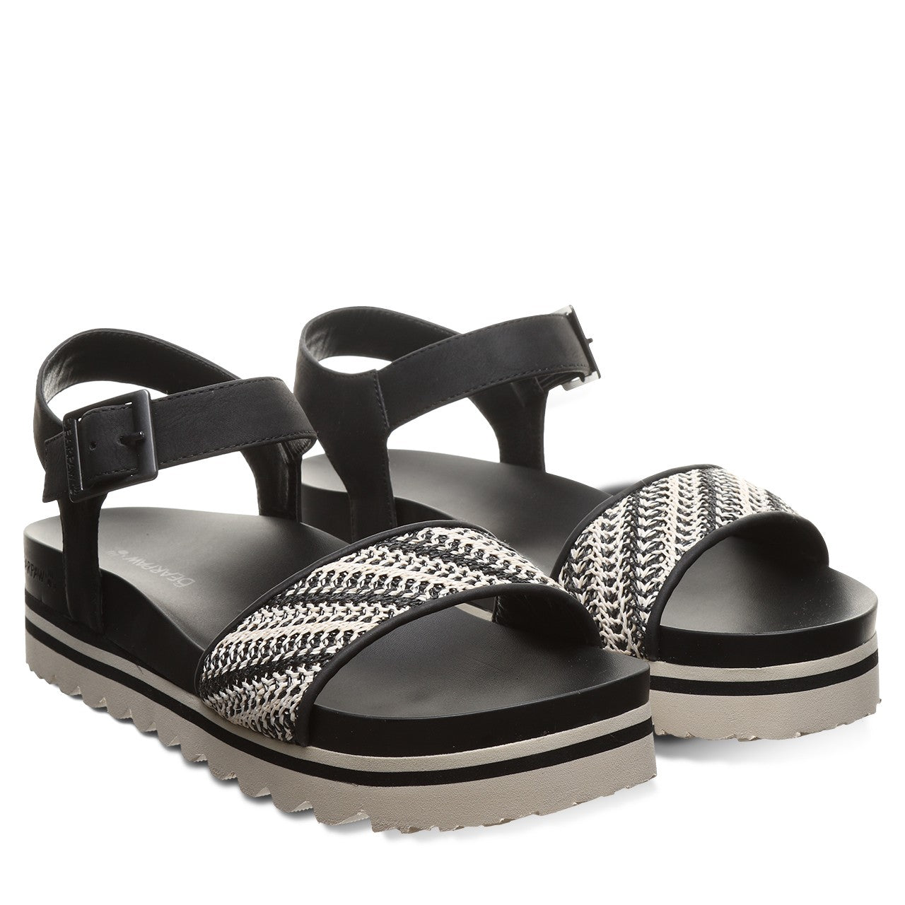 Bearpaw ORION Women's Sandals - 3260W - Black/white - pair view