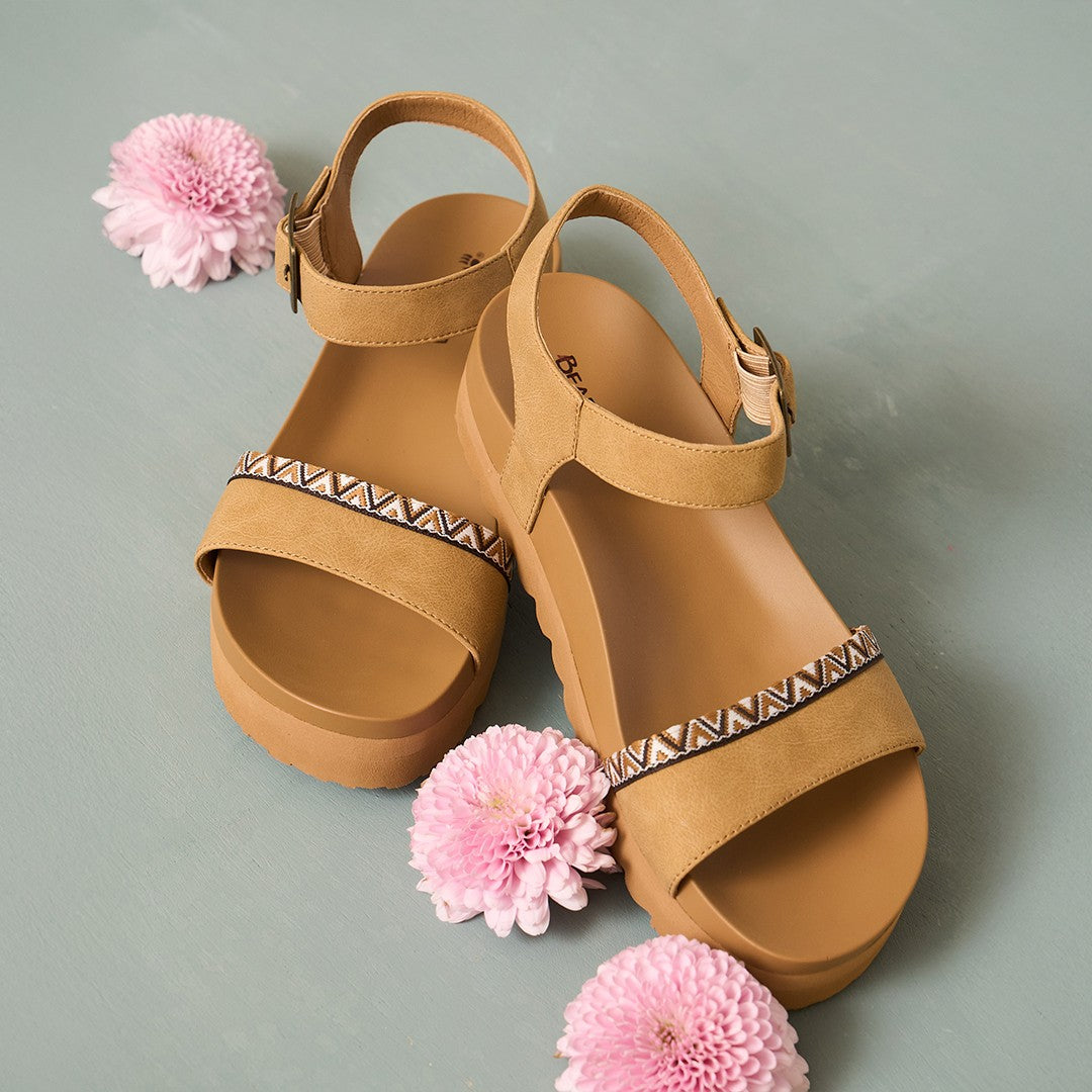 Bearpaw ORION Women's Sandals - 3260W - Iced Coffee - lifestyle view