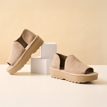 Bearpaw SAIL Women's Sandals - 3256W - Mushroom - lifestyle view