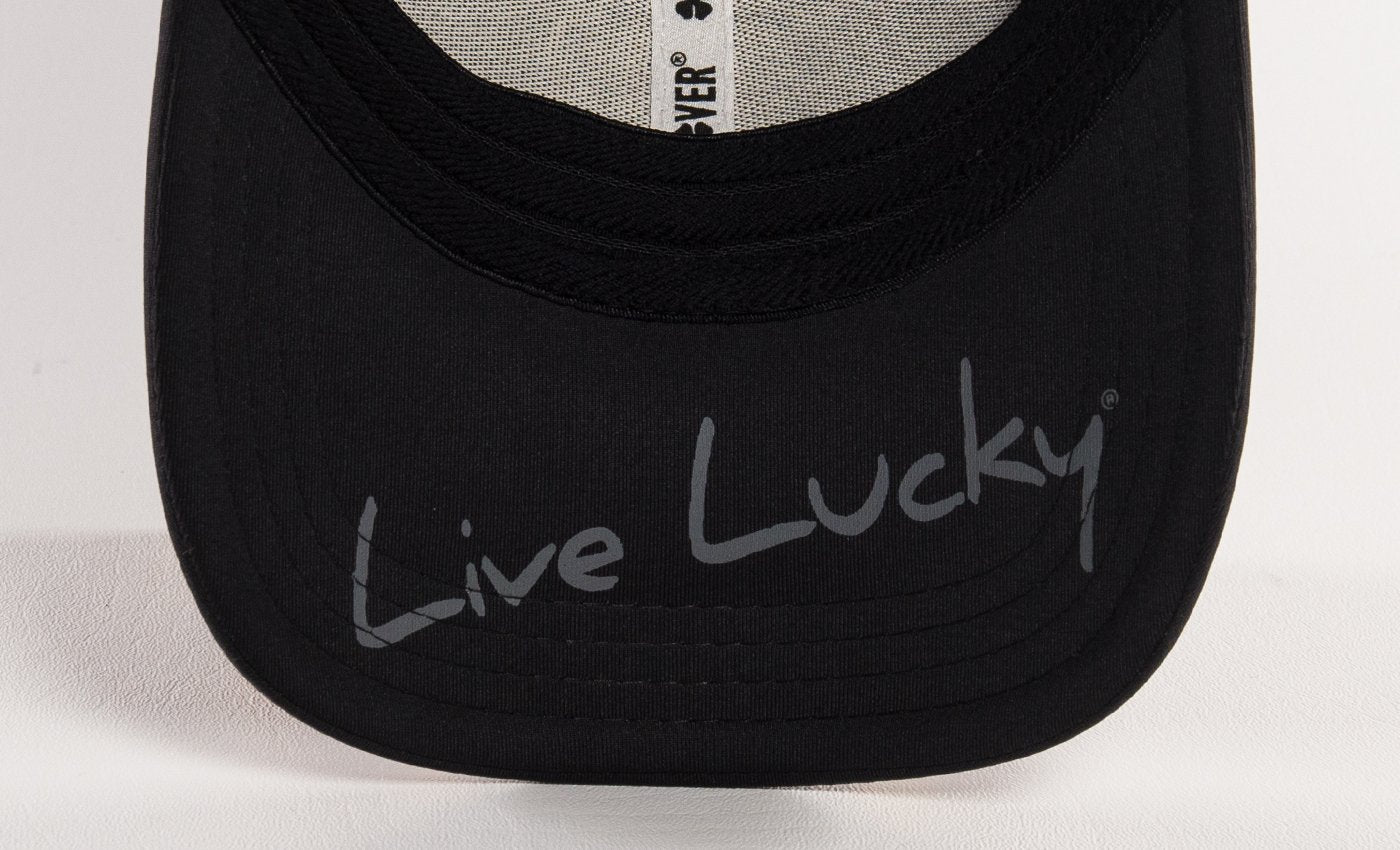 Black Clover Premium Clover FlexFit Fitted Hat - Black/White/Black - 2 under brim