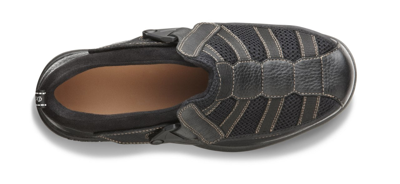 Dr. Comfort Edward X Men's Double Depth Casual Shoe - Black - overhead_view