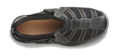 Dr. Comfort Edward X Men's Double Depth Casual Shoe - Black - overhead_view