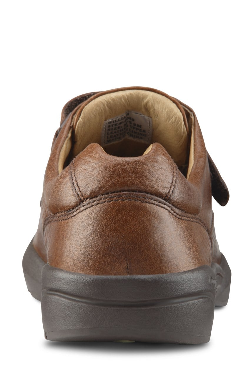 Dr. Comfort William Men's Casual Shoe - Chestnut - heel_view