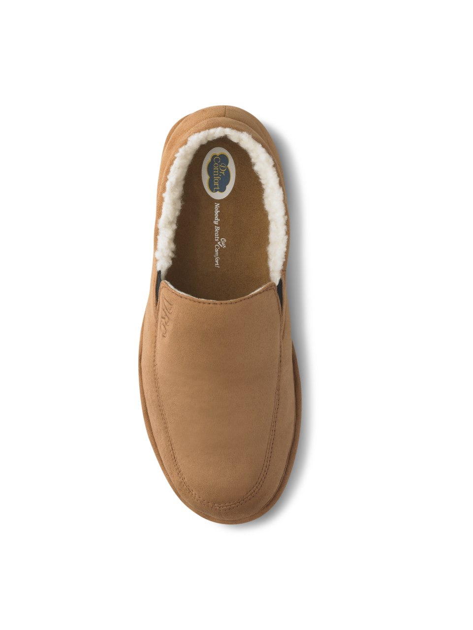 Dr. Comfort Relax Men's Slippers - Camel - overhead_view