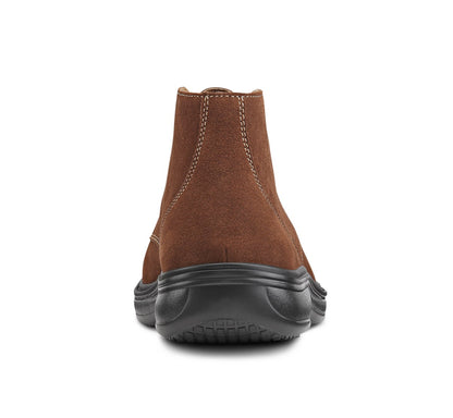 Dr. Comfort Ruk Men's Dress Shoe - Rust - heel_view